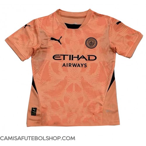 Camisa de time de futebol Manchester City Goleiro Replicas 2º Equipamento 2024-25 Manga Curta